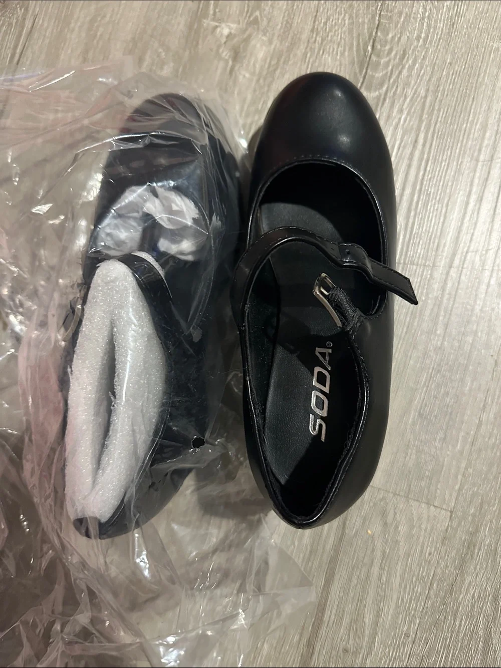 Soda Kids Black Mary Jane Dress Shoes with Buckle